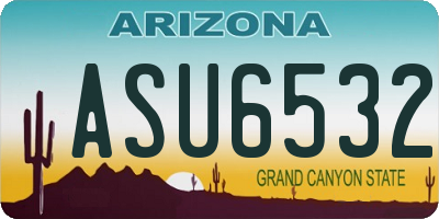 AZ license plate ASU6532