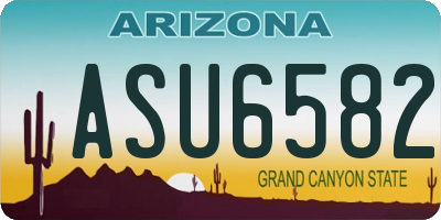 AZ license plate ASU6582