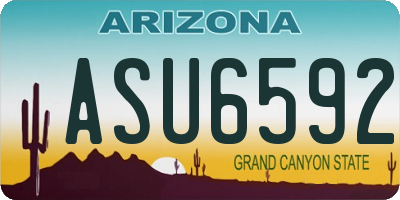 AZ license plate ASU6592