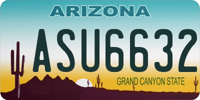 AZ license plate ASU6632