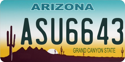 AZ license plate ASU6643