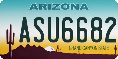 AZ license plate ASU6682