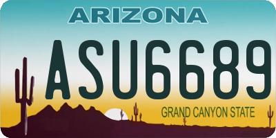 AZ license plate ASU6689