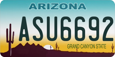 AZ license plate ASU6692