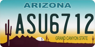 AZ license plate ASU6712