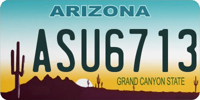 AZ license plate ASU6713