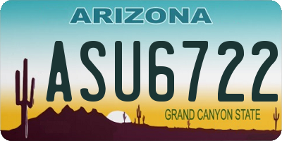 AZ license plate ASU6722