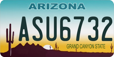AZ license plate ASU6732