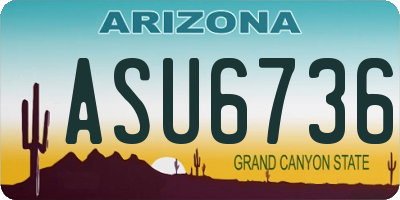 AZ license plate ASU6736
