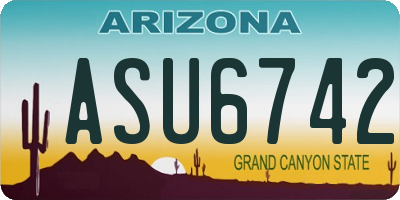 AZ license plate ASU6742