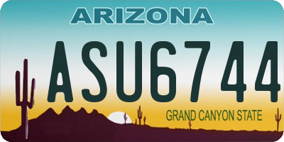 AZ license plate ASU6744