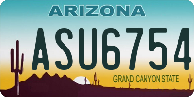 AZ license plate ASU6754
