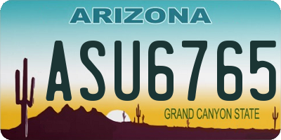 AZ license plate ASU6765