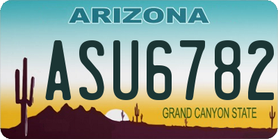 AZ license plate ASU6782