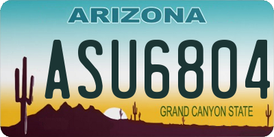 AZ license plate ASU6804