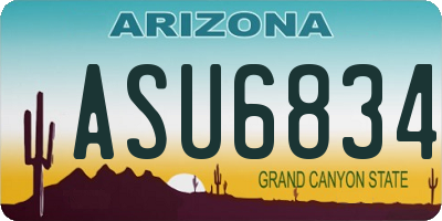 AZ license plate ASU6834