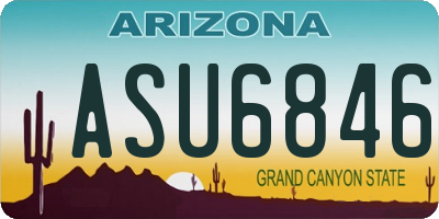 AZ license plate ASU6846