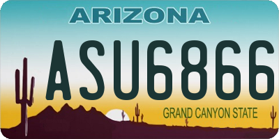 AZ license plate ASU6866