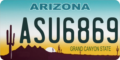 AZ license plate ASU6869
