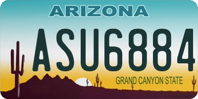 AZ license plate ASU6884