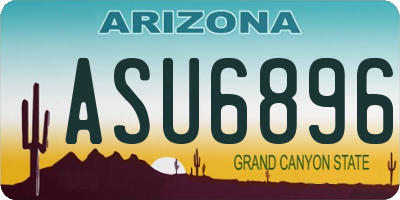 AZ license plate ASU6896