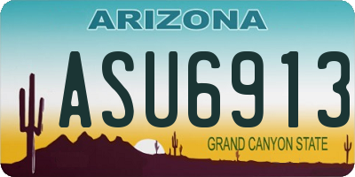 AZ license plate ASU6913