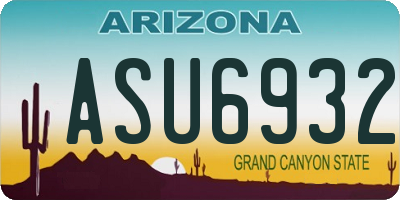 AZ license plate ASU6932