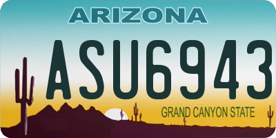 AZ license plate ASU6943