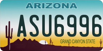 AZ license plate ASU6996
