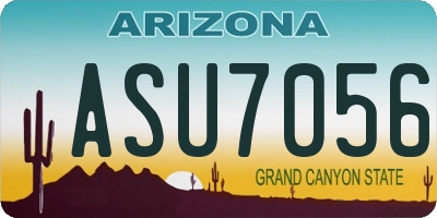 AZ license plate ASU7056