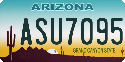 AZ license plate ASU7095