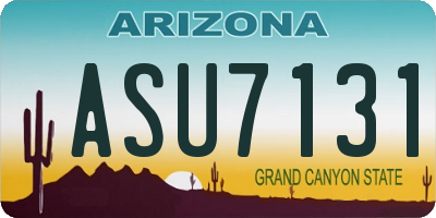 AZ license plate ASU7131