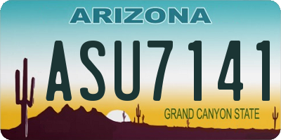 AZ license plate ASU7141