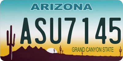AZ license plate ASU7145