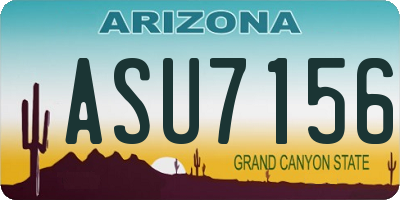 AZ license plate ASU7156