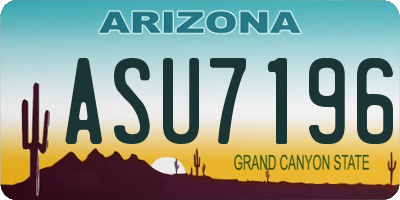 AZ license plate ASU7196