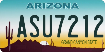 AZ license plate ASU7212
