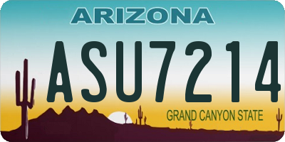 AZ license plate ASU7214