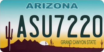 AZ license plate ASU7220