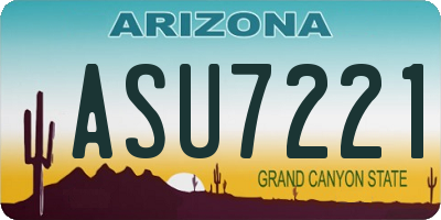 AZ license plate ASU7221