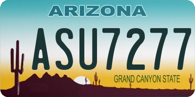 AZ license plate ASU7277