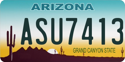 AZ license plate ASU7413
