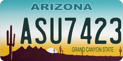 AZ license plate ASU7423