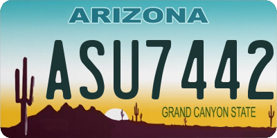 AZ license plate ASU7442