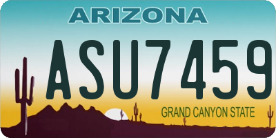 AZ license plate ASU7459