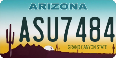 AZ license plate ASU7484