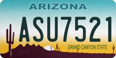 AZ license plate ASU7521