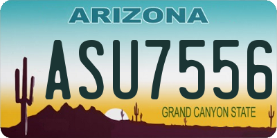 AZ license plate ASU7556