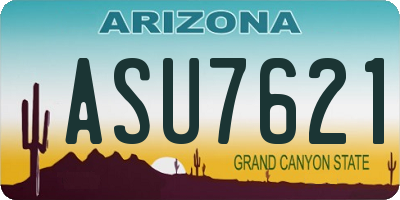 AZ license plate ASU7621