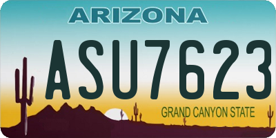 AZ license plate ASU7623
